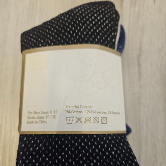 Gold Coast Men's Cotton Blend Crew Dress Socks, 3 Pk NWT - Picture 2 of 3